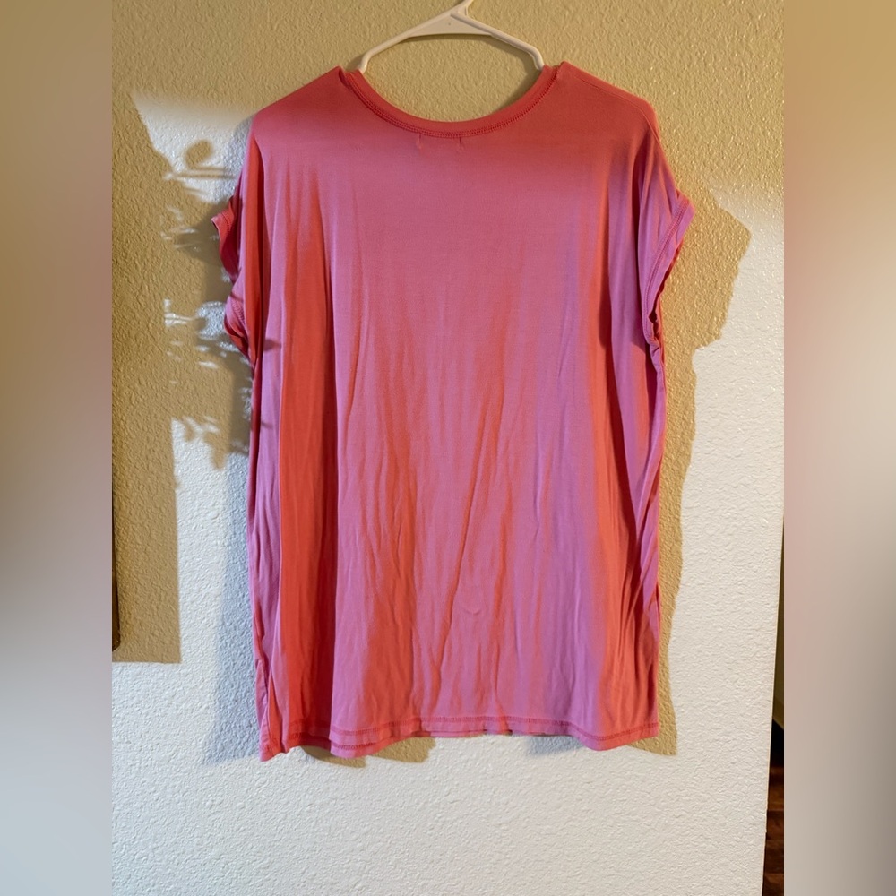 Piko 1988 Short Sleeve Top in Pink and Purple - Picture 2 of 2